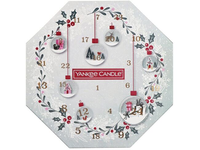 Yankee candle Adventní kalendář Snow Globe Wonderland, svícen + 24 svíček